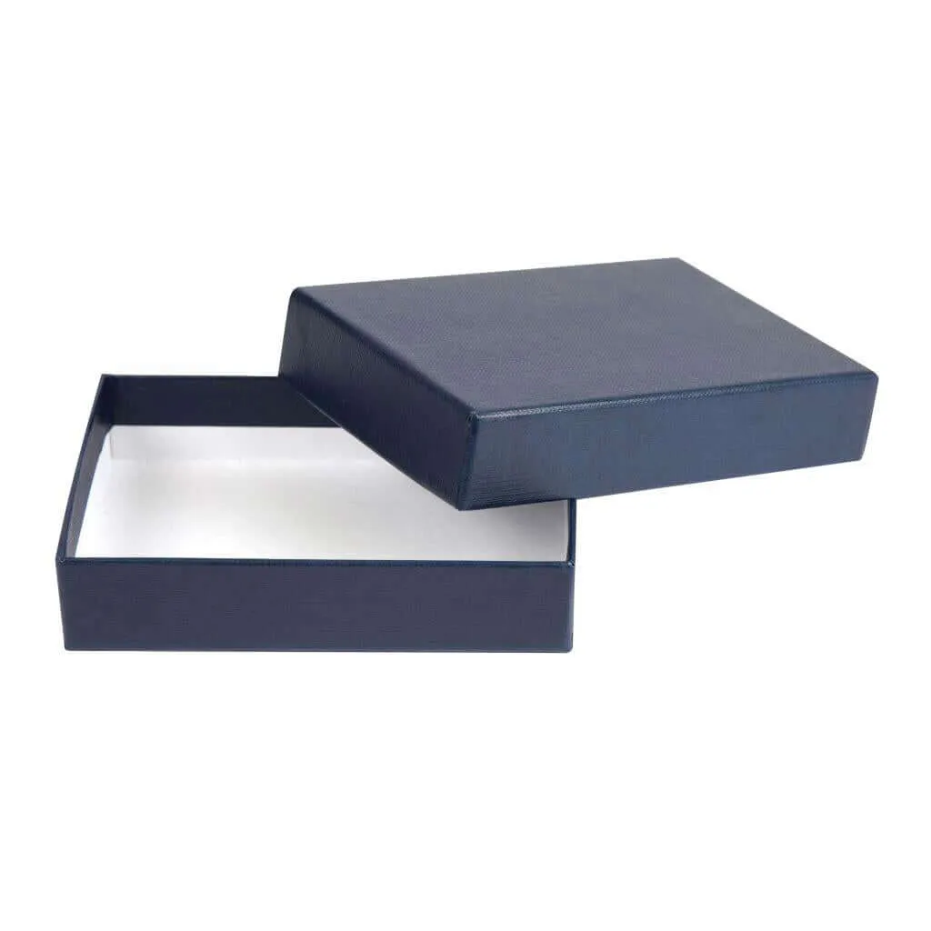 113 x 78 x 27mm Quality Gift Box - Textured Blue - Pack of 6