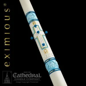 2-1/2" x 48" Most Holy Rosary Eximious Paschal Candle