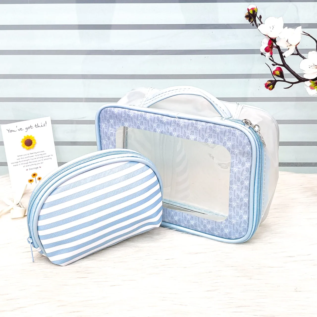 2 Pcs Makeup Organizer Bags Set