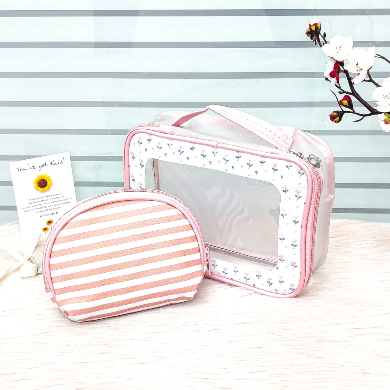 2 Pcs Makeup Organizer Bags Set