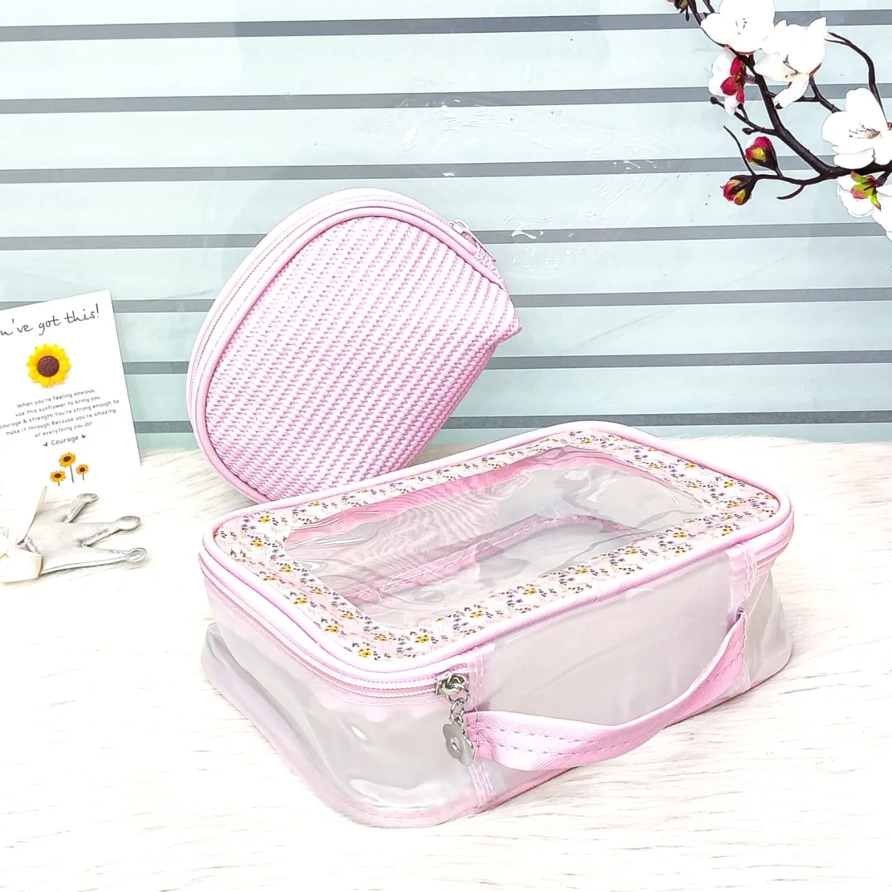 2 Pcs Makeup Organizer Bags Set
