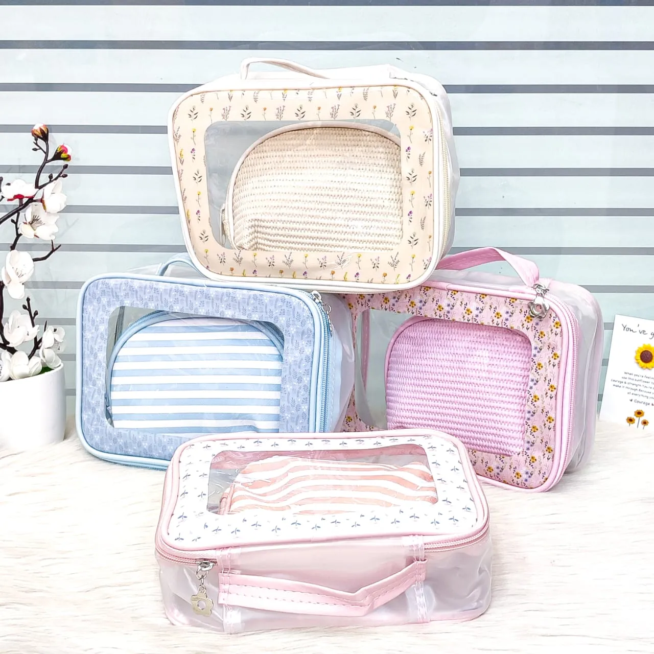 2 Pcs Makeup Organizer Bags Set