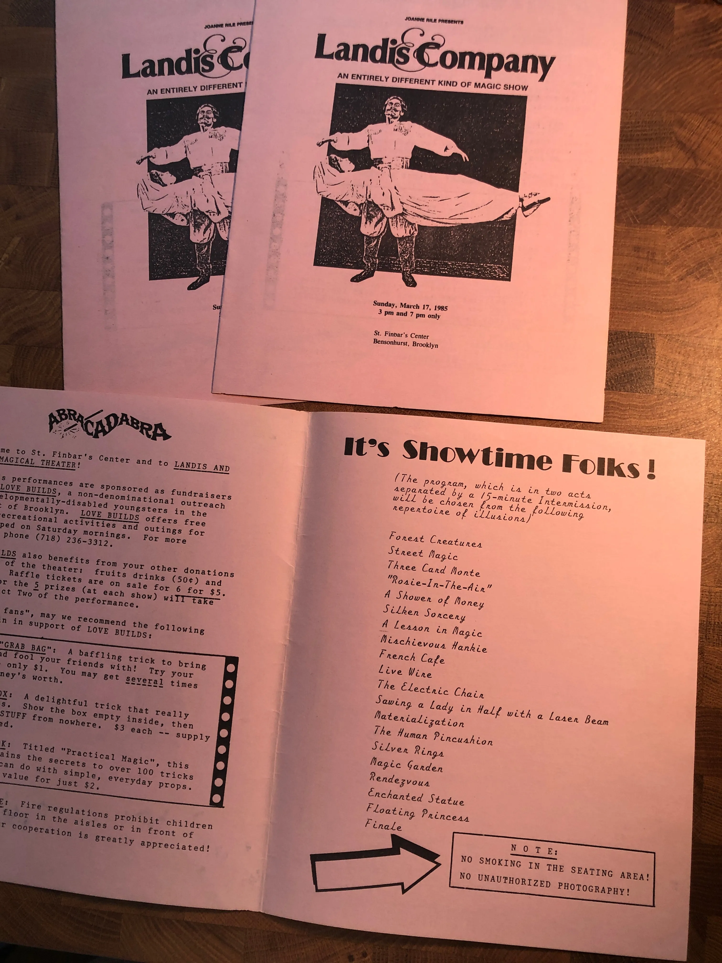 4 Magic Programs/Advertisement Pieces