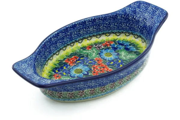 9" Oval Baker with Handles - Splendid Meadow