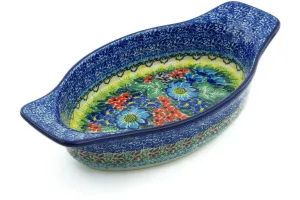9" Oval Baker with Handles - Splendid Meadow