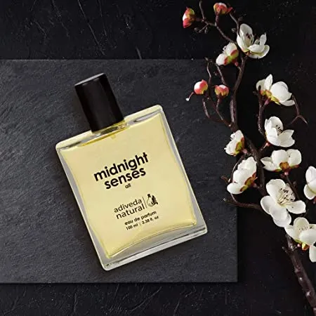 Adiveda Natural Midnight Senses Eau De Parfum For Women & Men - Spicy Oriental Scent - 100 ml