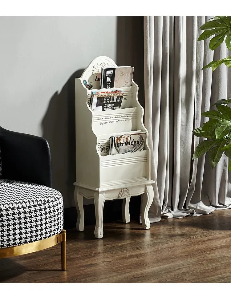 American Country Wooden Magazine and Book Storage Shelf