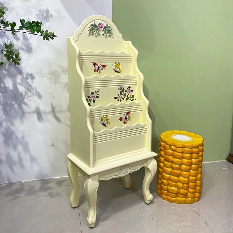American Country Wooden Magazine and Book Storage Shelf