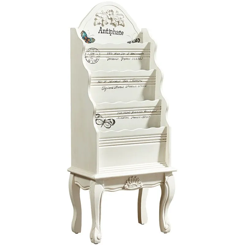 American Country Wooden Magazine and Book Storage Shelf