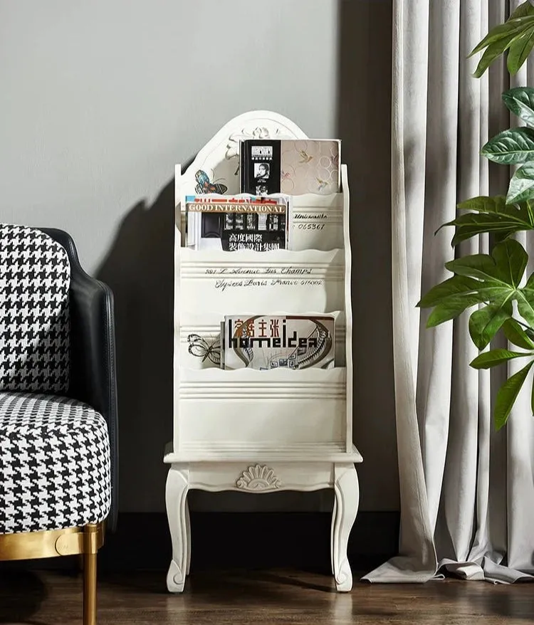 American Country Wooden Magazine and Book Storage Shelf
