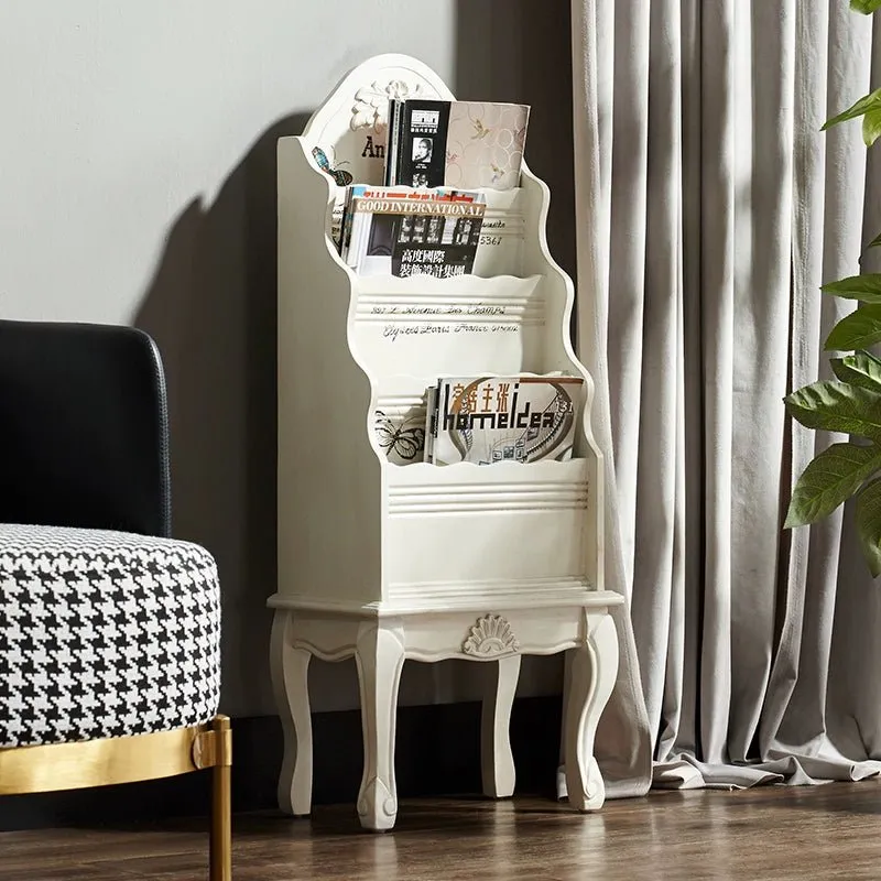 American Country Wooden Magazine and Book Storage Shelf
