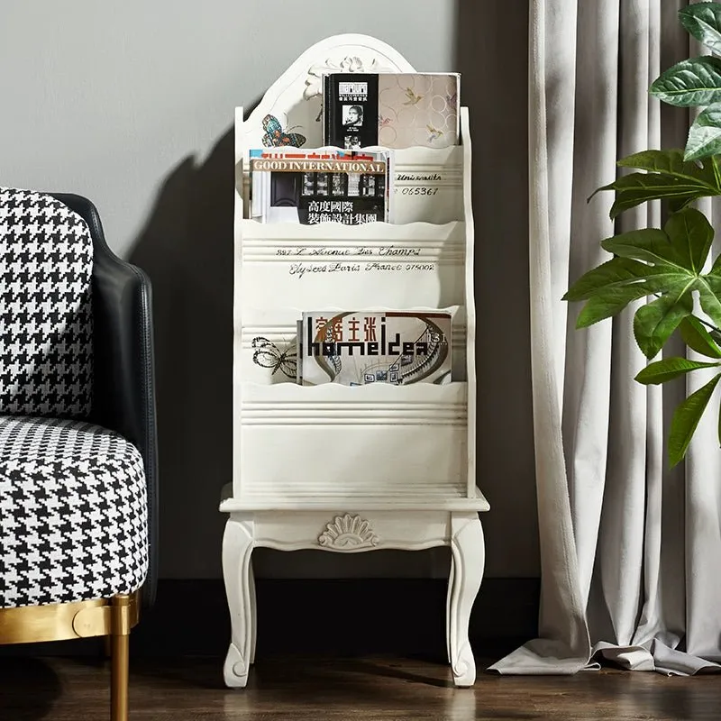American Country Wooden Magazine and Book Storage Shelf