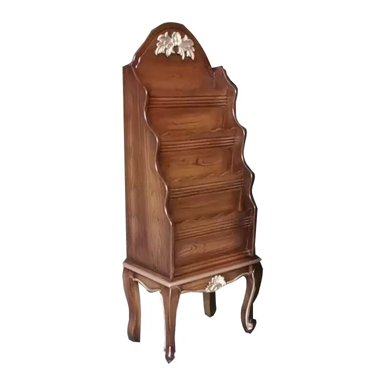 American Country Wooden Magazine and Book Storage Shelf