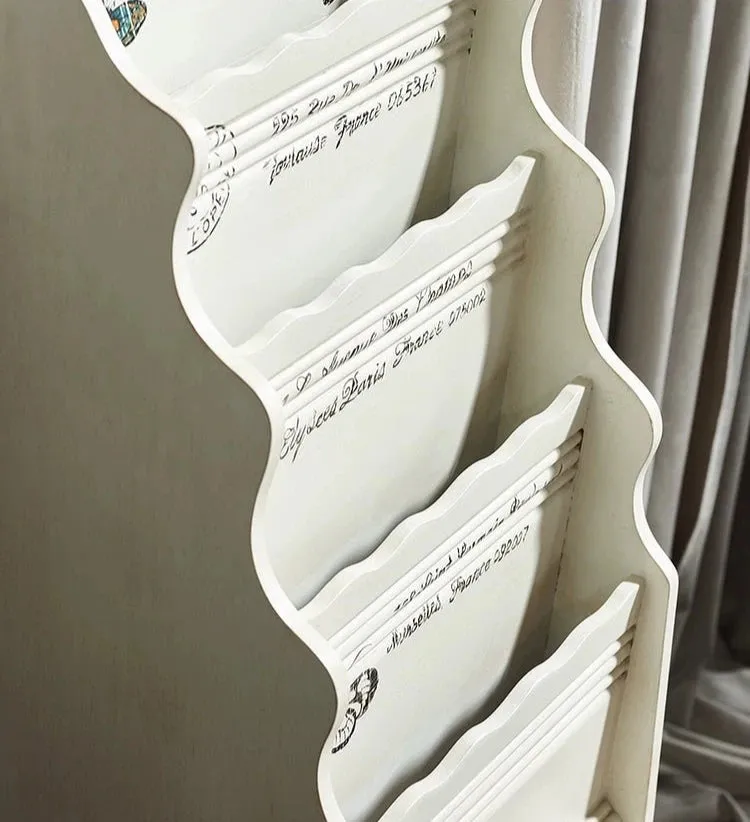 American Country Wooden Magazine and Book Storage Shelf