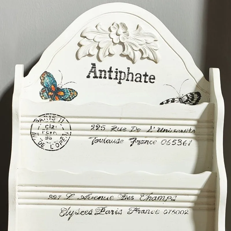 American Country Wooden Magazine and Book Storage Shelf