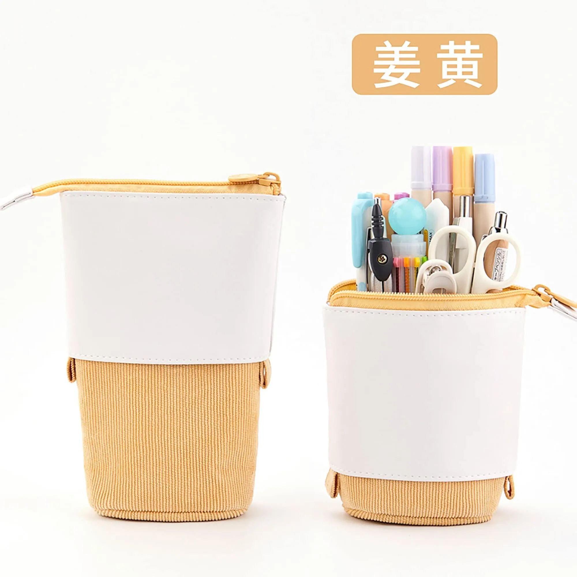 ANGOO BLACK Retractable Standing Pen Case Pencil Case Retractable Case Storage Case Durable en Case | 185mm X 125mm X 85mm X 65mm