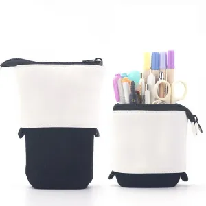 ANGOO BLACK Retractable Standing Pen Case Pencil Case Retractable Case Storage Case Durable en Case | 185mm X 125mm X 85mm X 65mm