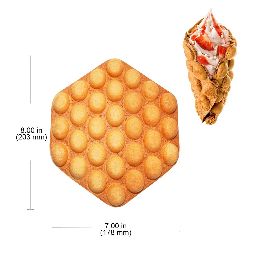 AP-113 Bubble Waffle Maker Machine | Swing Type Bubble Waffle Iron | Improved Manual Thermostat | Nonstick Coating