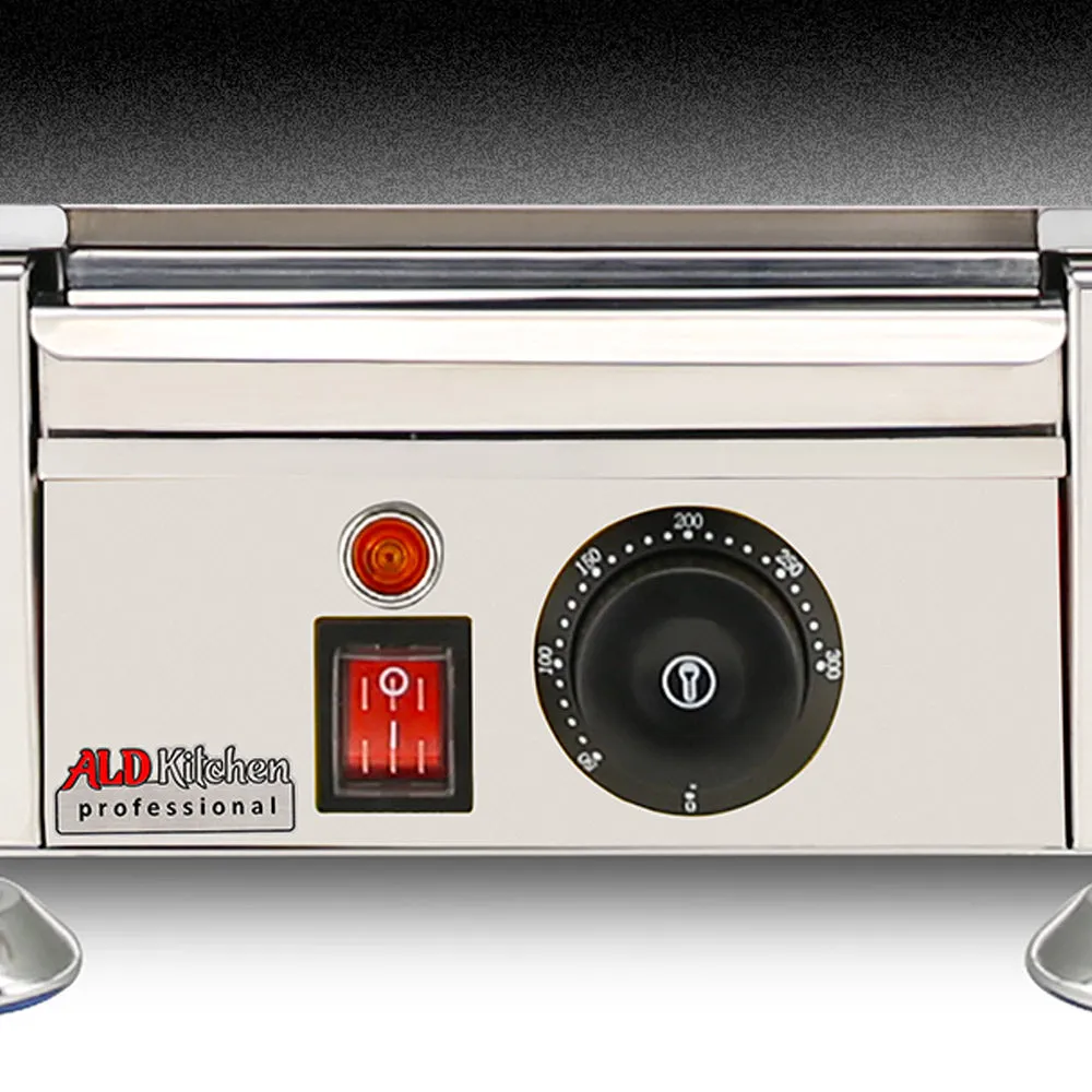 AP-429 Flat Top Griddle | Teppanyaki Grill with Nonstick Coating | Manual | Scapula Included