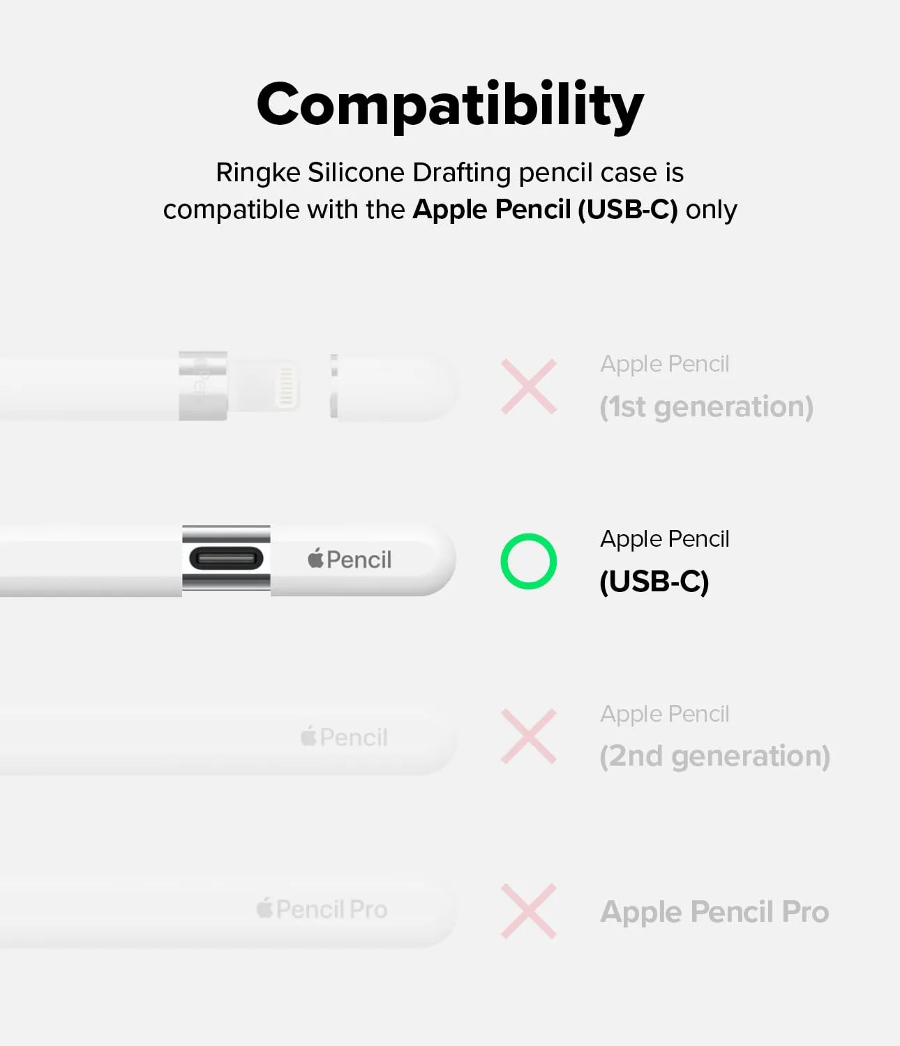 Apple Pencil USB C Case, Silicone Drafting Pencil Case - Yellow