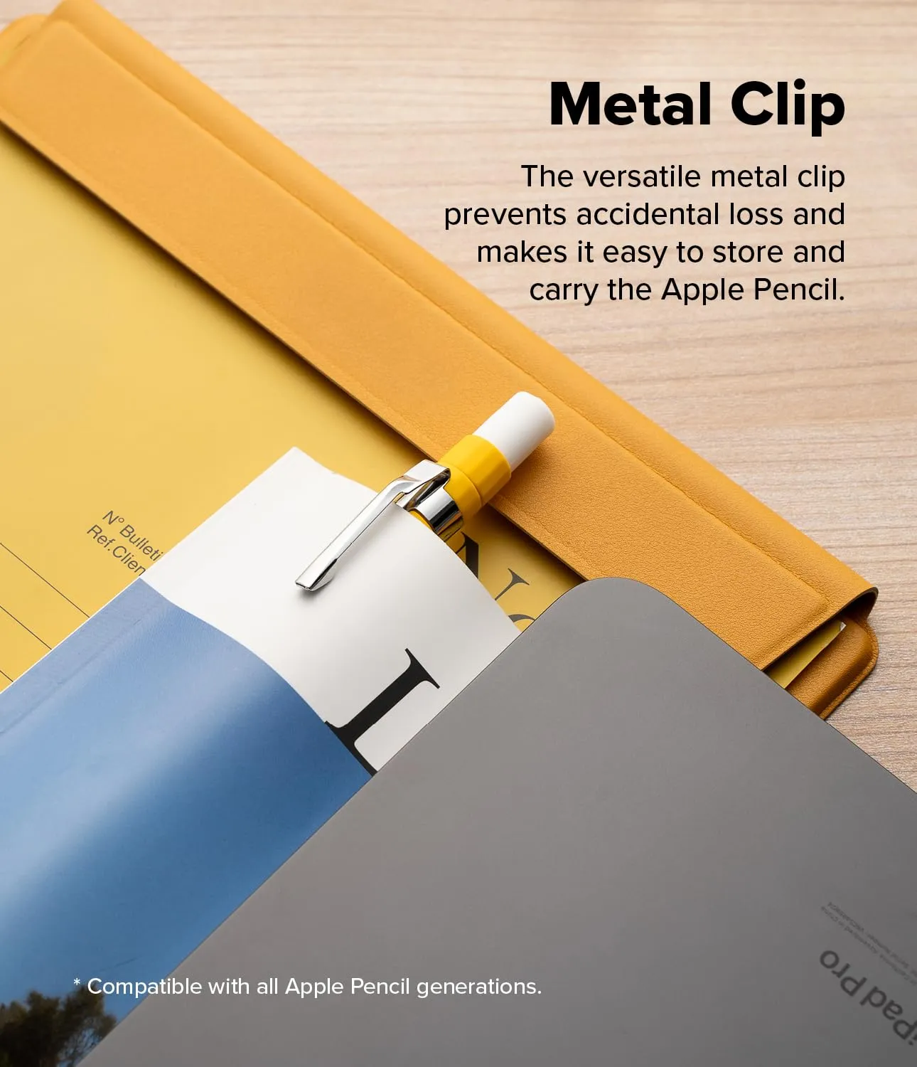 Apple Pencil USB C Case, Silicone Drafting Pencil Case - Yellow