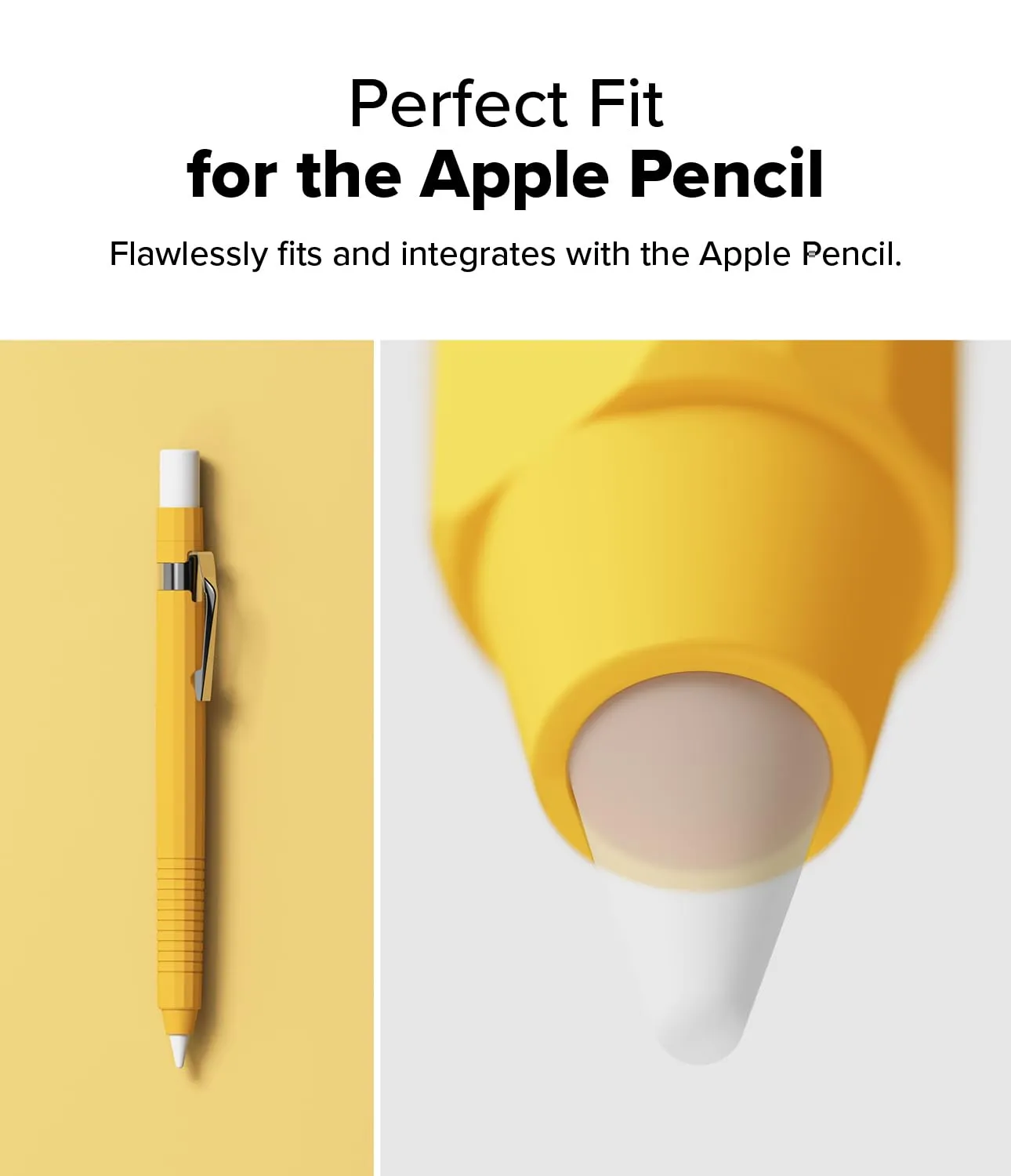 Apple Pencil USB C Case, Silicone Drafting Pencil Case - Yellow