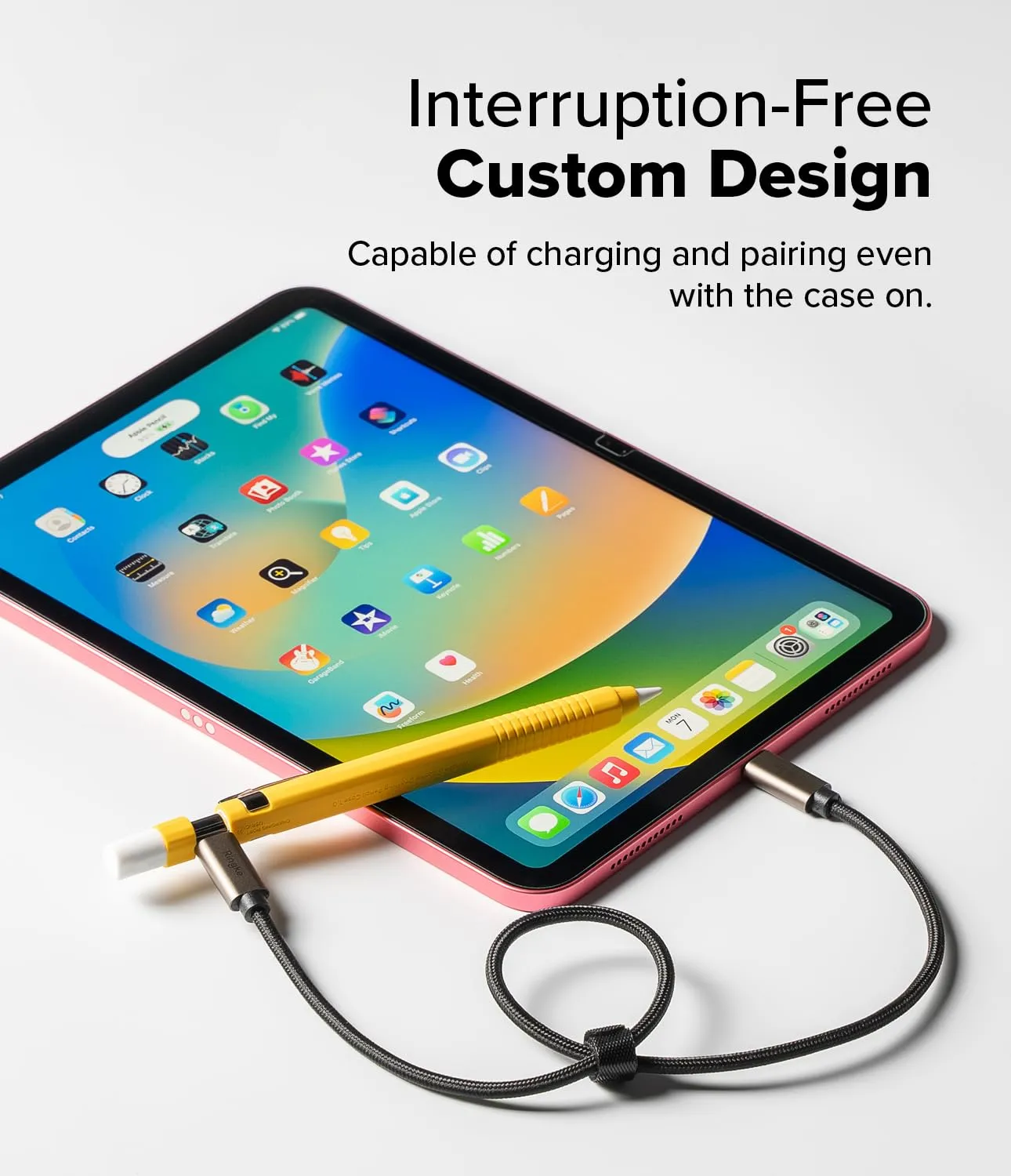 Apple Pencil USB C Case, Silicone Drafting Pencil Case - Yellow