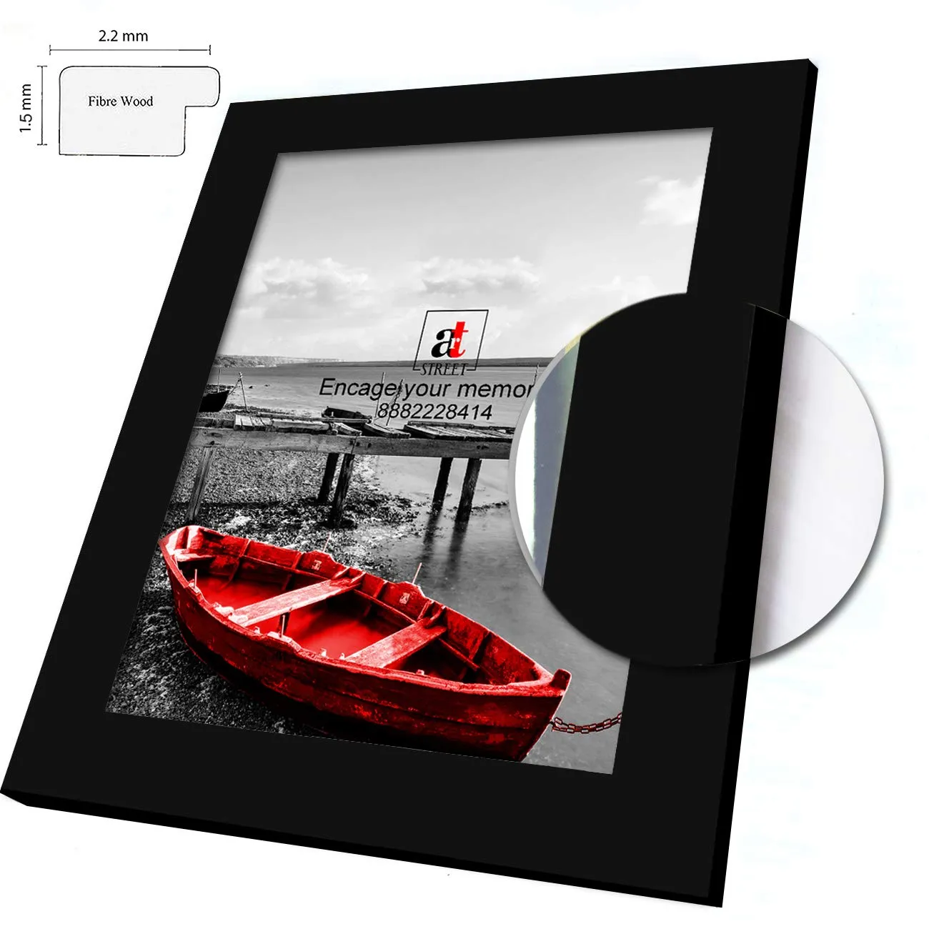 Art Street Nebula photo frame Set of 12 Individual Wall Photo Frames - Black(4X6-7 UNIT, 6X8-4 UNITS, 8X10- I UNIT)