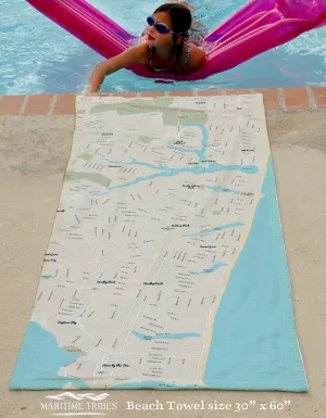 Asbury Park NJ Modern Wave Quick Dry Towel