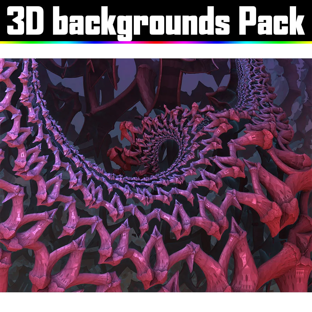 Backgrounds Asset Pack - Psychedelic Art Graphic Assets