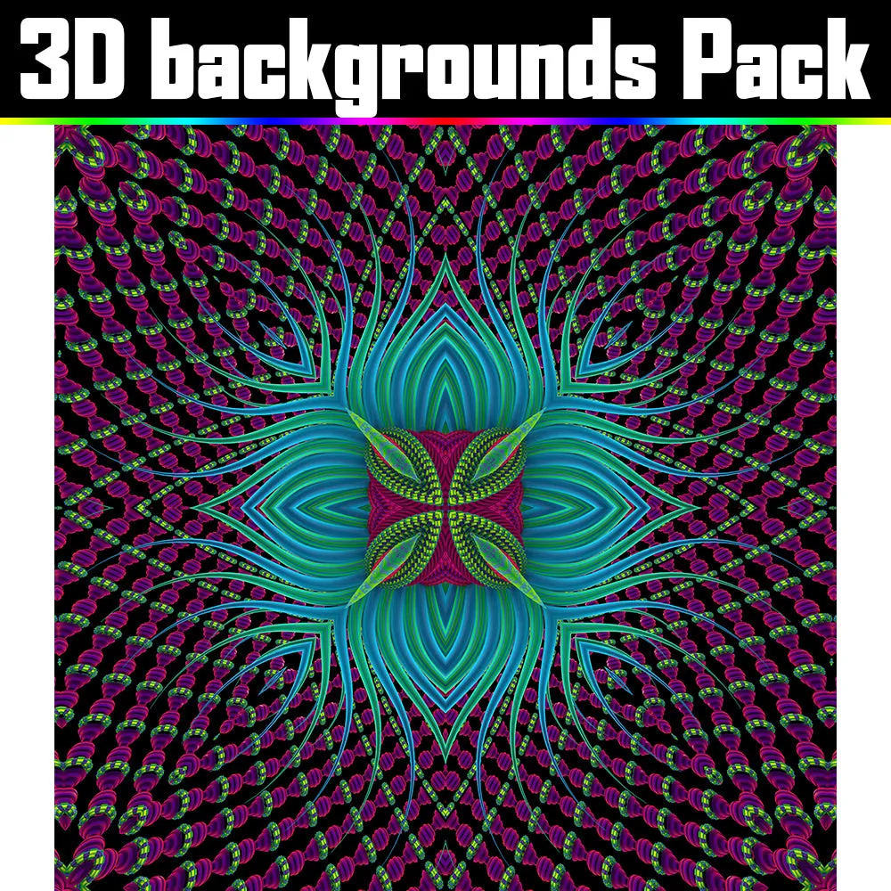 Backgrounds Asset Pack - Psychedelic Art Graphic Assets