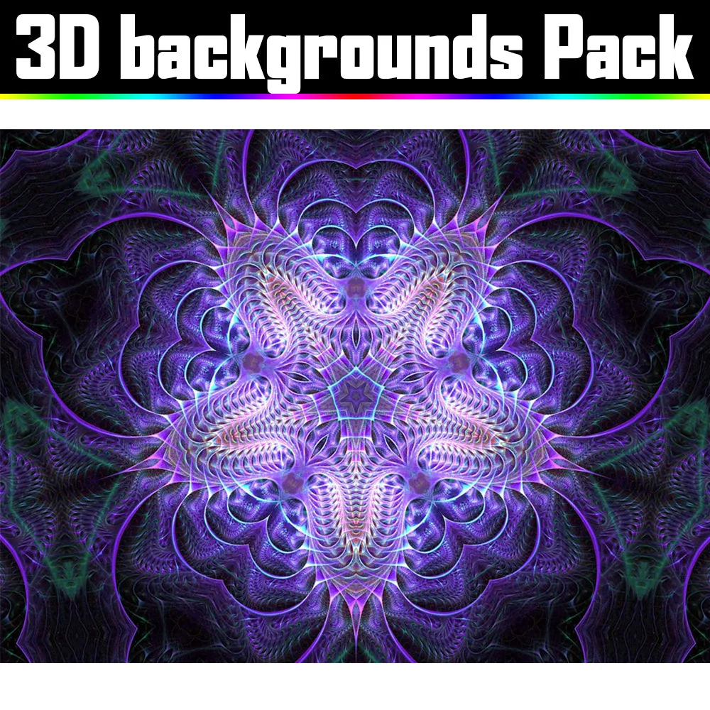 Backgrounds Asset Pack - Psychedelic Art Graphic Assets