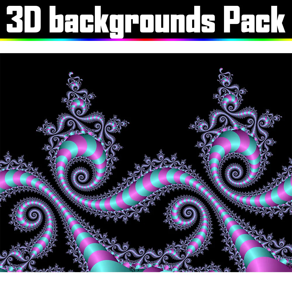 Backgrounds Asset Pack - Psychedelic Art Graphic Assets