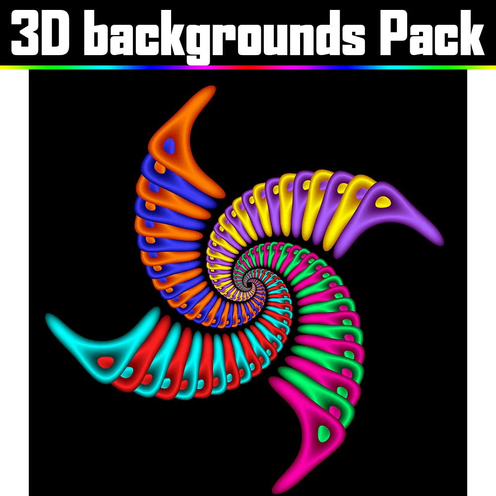 Backgrounds Asset Pack - Psychedelic Art Graphic Assets