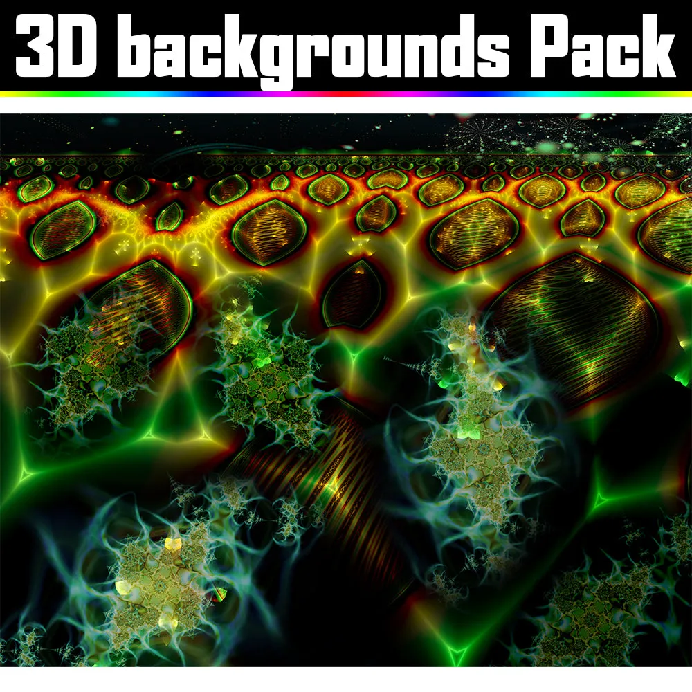 Backgrounds Asset Pack - Psychedelic Art Graphic Assets