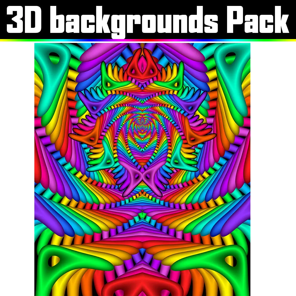 Backgrounds Asset Pack - Psychedelic Art Graphic Assets