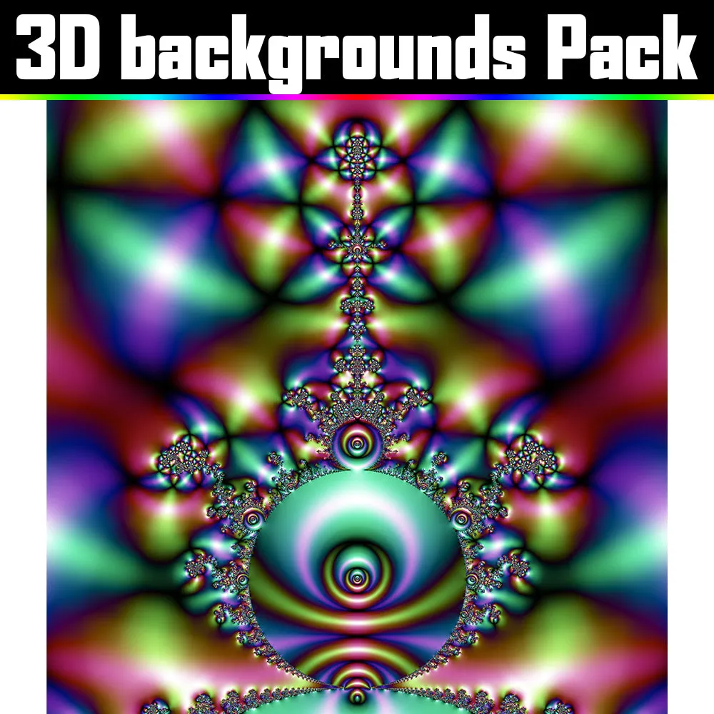 Backgrounds Asset Pack - Psychedelic Art Graphic Assets