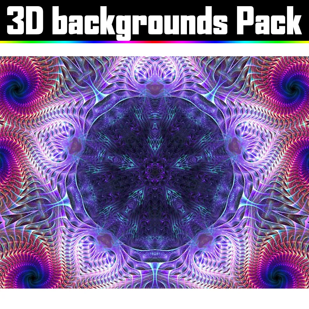 Backgrounds Asset Pack - Psychedelic Art Graphic Assets