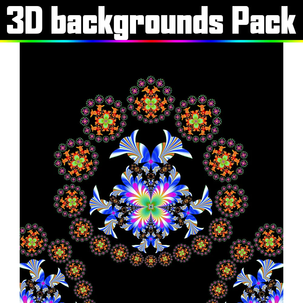 Backgrounds Asset Pack - Psychedelic Art Graphic Assets