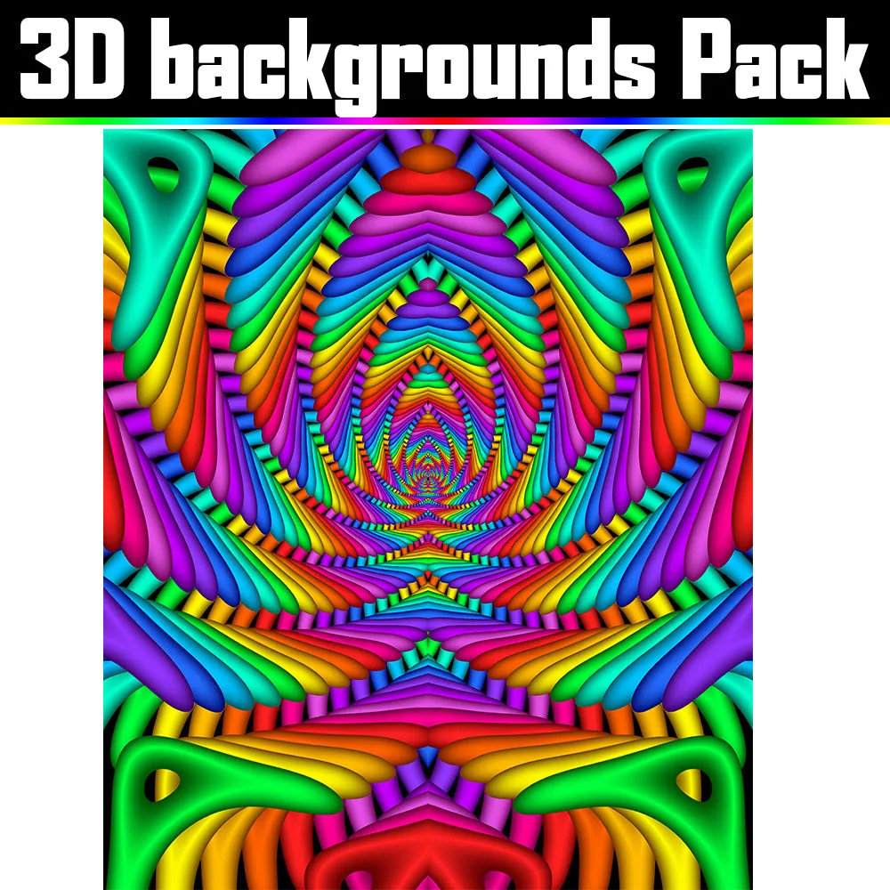 Backgrounds Asset Pack - Psychedelic Art Graphic Assets
