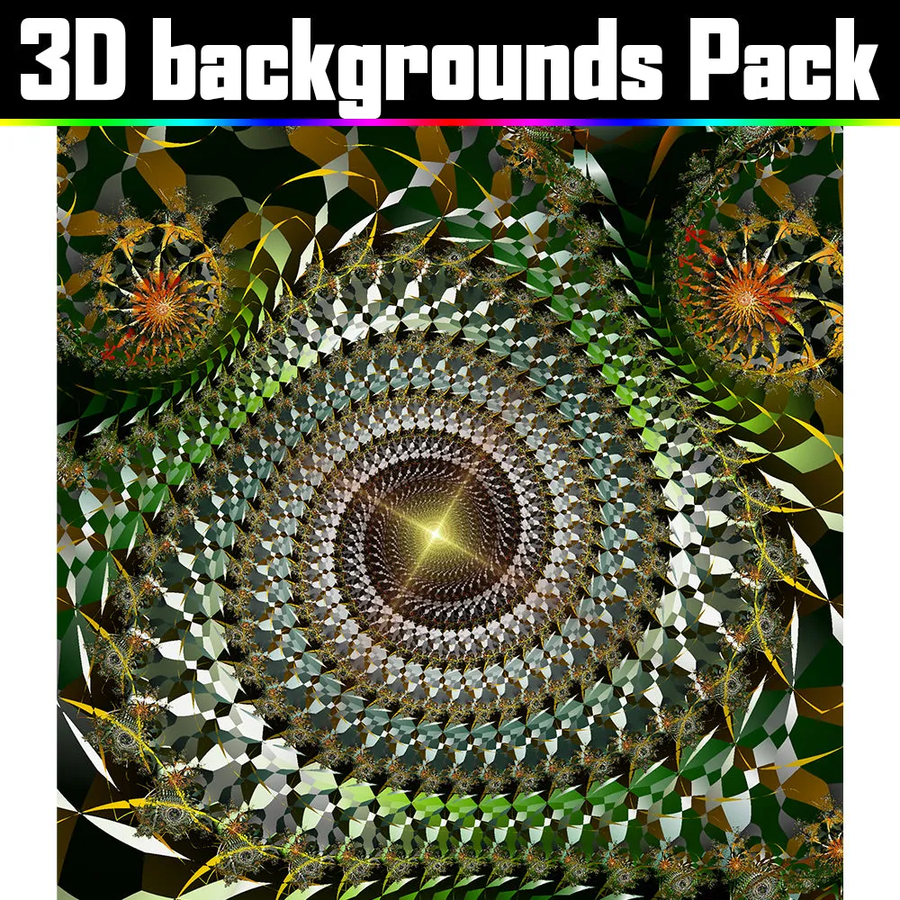 Backgrounds Asset Pack - Psychedelic Art Graphic Assets
