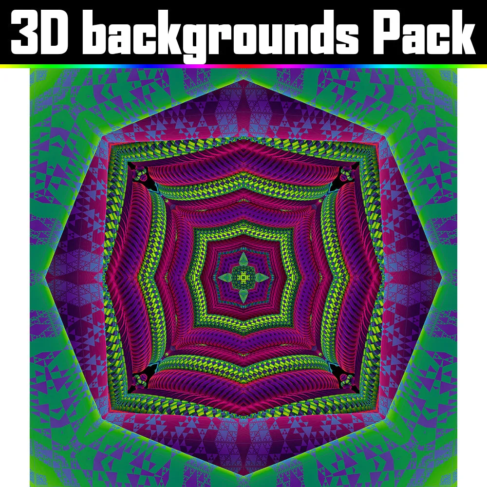 Backgrounds Asset Pack - Psychedelic Art Graphic Assets