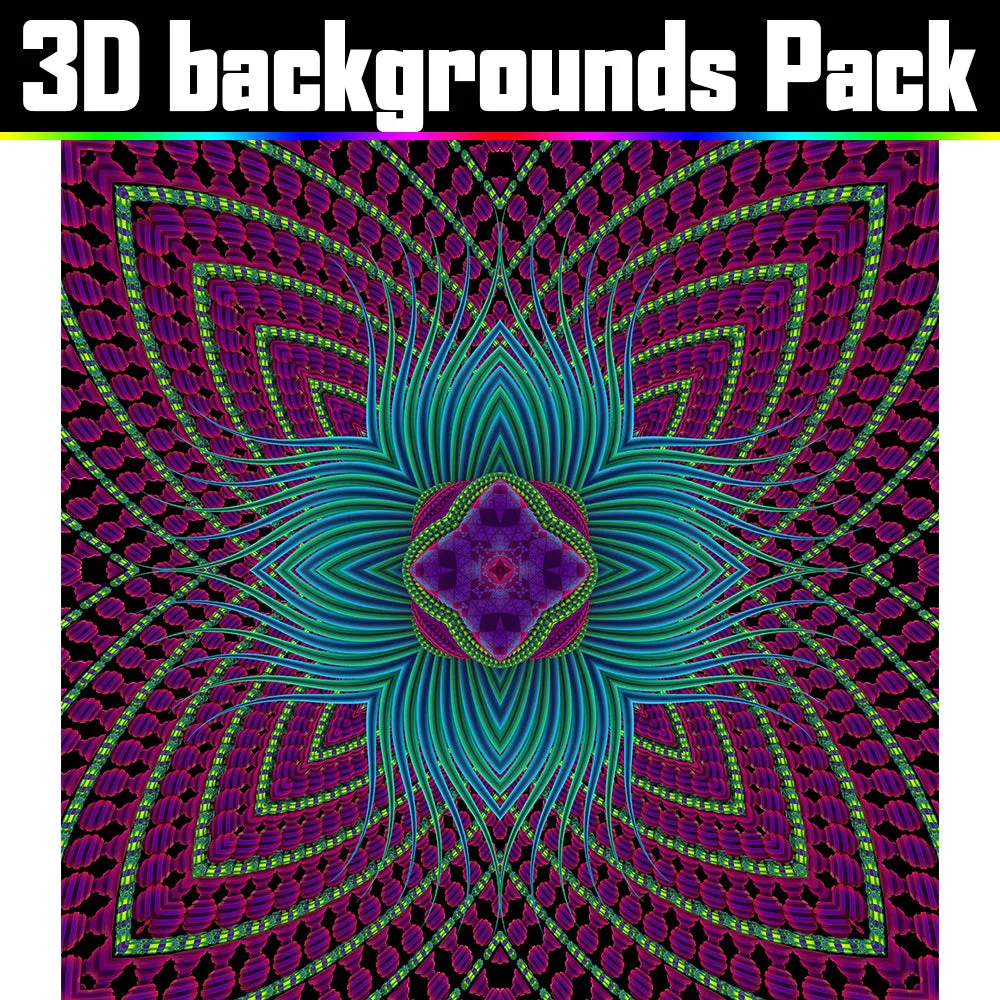 Backgrounds Asset Pack - Psychedelic Art Graphic Assets