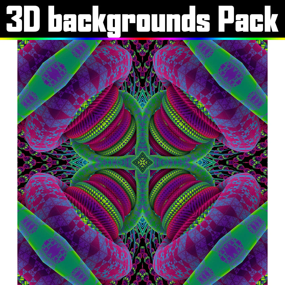 Backgrounds Asset Pack - Psychedelic Art Graphic Assets