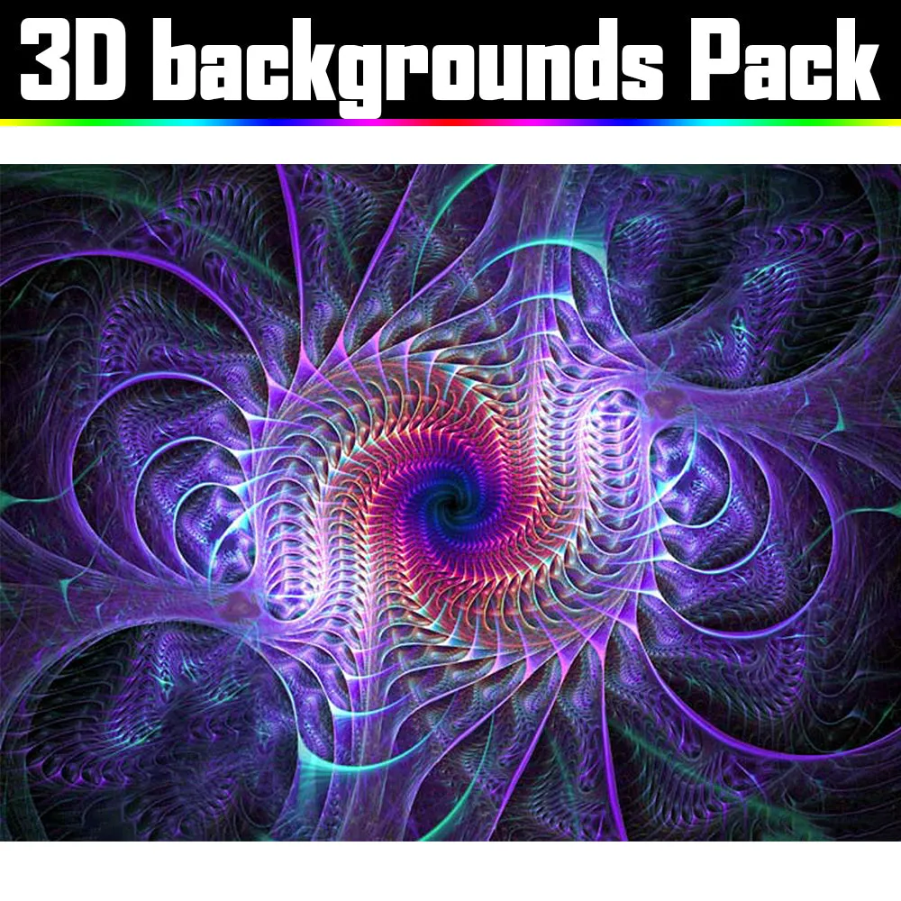Backgrounds Asset Pack - Psychedelic Art Graphic Assets