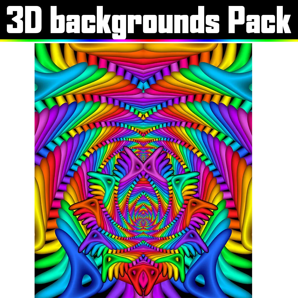 Backgrounds Asset Pack - Psychedelic Art Graphic Assets