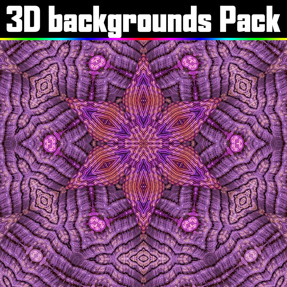 Backgrounds Asset Pack - Psychedelic Art Graphic Assets