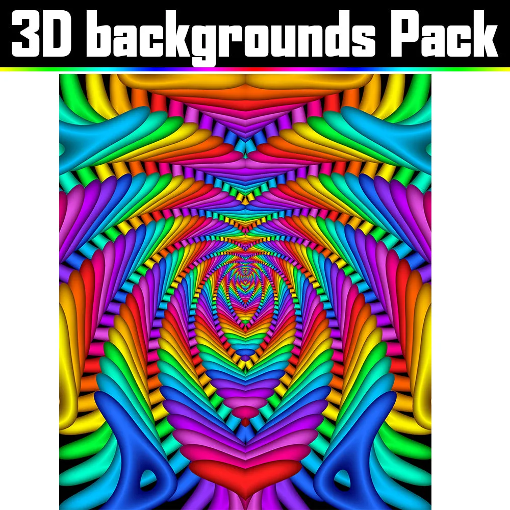 Backgrounds Asset Pack - Psychedelic Art Graphic Assets
