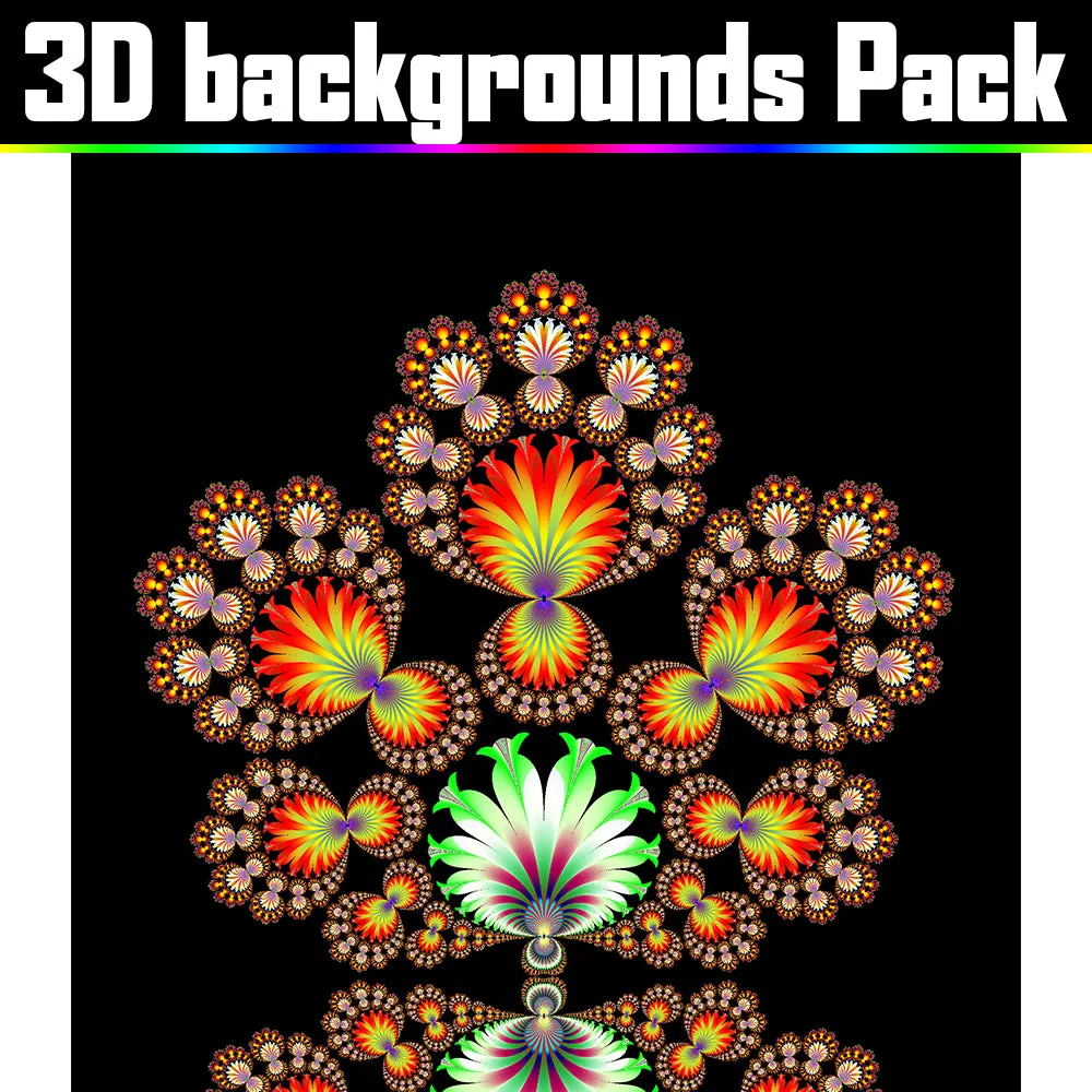 Backgrounds Asset Pack - Psychedelic Art Graphic Assets