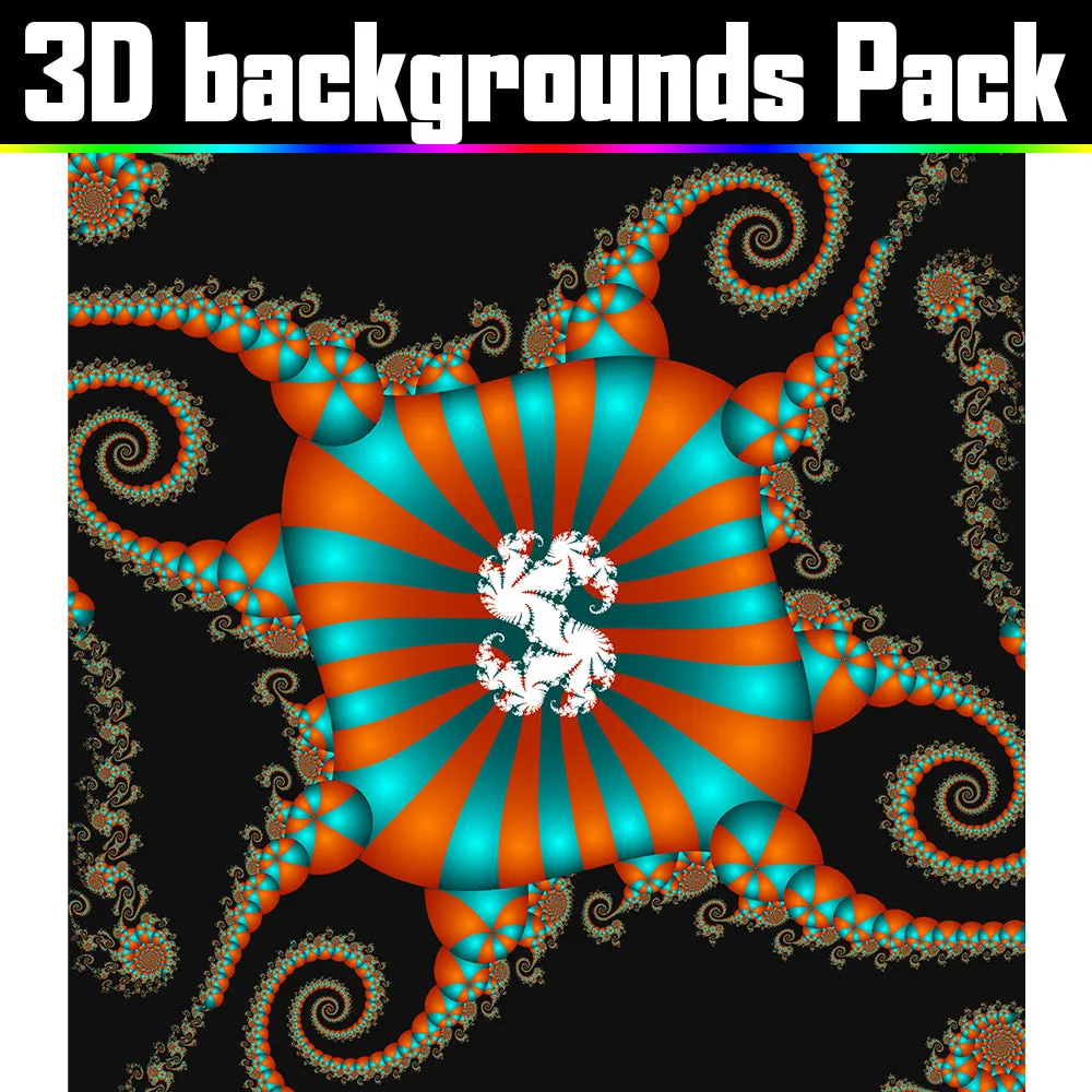 Backgrounds Asset Pack - Psychedelic Art Graphic Assets